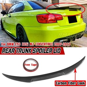 สปอยเลอร์หลังรถยนต์สีดำเงา/ลายคาร์บอนไฟเบอร์ สไตล์ M4 สำหรับ BMW E93 335i M3 CONVERTIBLE ปี 2007-2013 - Product Image 1