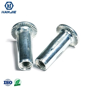 M6 M8 acier zingué grande tête plate CSK corps fendu Rivet écrou cric écrou - Product Image 4