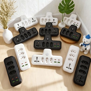 Multiprise universelle standard brésilienne - 3/4/5 <span class=keywords><strong>prises</strong></span> AC avec ports USB-A/Type-C, rallonge multi-<span class=keywords><strong>prises</strong></span> pour la maison et le bureau - Product Image 1
