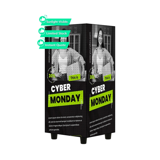 Full-color Indoor Five-sided LED Cube Display for Commercial Advertising, 3D Video Signage, OEM Digital Poster Screen