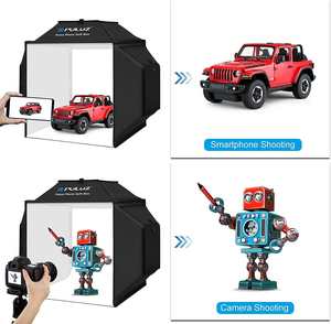 Meilleur kit de studio photo portable PULUZ 5042 de 40 cm, boîte photo, boîte à lumière douce, studio pliable, tente de prise de vue, kit avec 4 fonds de couleur - Product Image 5