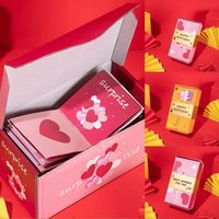 Caja de Regalo Sorpresa de Navidad con Dinero Explosivo, Sobre Rojo Plegable Único con Confeti para Dinero en Efectivo