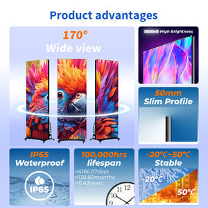 Affiche publicitaire Affichage à LED Intérieur P1.86 P2 P2.5 P3 Contrôle WiFi sans fil portable pour les annonces d'affichage - Product Image 3