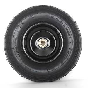 Nouveau pneu en caoutchouc 4.00-6 <span class=keywords><strong>Roue</strong></span> de <span class=keywords><strong>brouette</strong></span> pneumatique 13 pouces avec moyeu centré de 1.75 pouces, trou d'axe de 5/8 pouces, roulements étanches, charge de 330 livres - Product Image 3