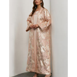 Fabrication d'Abayas OEM, Abayas en Jacquard, Manteau, Qatar, Abayas Ouvertes Modestes pour Femmes - Product Image 1