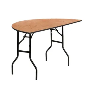 Plywood Semicircle Folding Table
