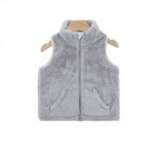 Baby Vest Dokma ALB24 Cute Cartoon Style Sherpa Fleece Unisex Zip Type Warm Easywear Cotton Lining Casual 4 Seasons Sample - Product Image 1