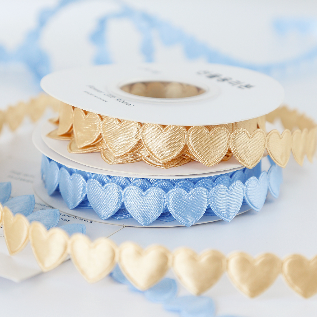 1.6cm Width Fancy Heart DIY Colorful Gift Ribbon for Handmade Gift Wrapping Decoration Material