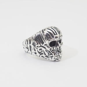 Fantastique bague homme crâne style hip hop en argent 925 - Product Image 3