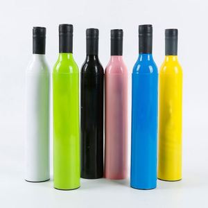 Nuevo diseño personalizado forma de botella regalo publicidad 8K botella de vino paraguas precio barato 3 paraguas promocional - Product Image 5