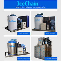 Machine à glace en flocons refroidie à l'eau de 10 tonnes, machine à glace industrielle DFI-10T, Chine, adaptée à la transformation aquacole, au mélange de béton, à la production de glace