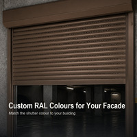 Fenêtre à volet roulant en aluminium extrudé, durable, avec revêtement en poudre, pour villa, hôtel, entrepôt, magasin, dimensions personnalisées