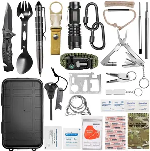 Survival Gear Kit 37 In 1 Emergency Survival Gereedschap Sos Aardbeving Aid Apparatuur Cool Top Gadgets Valentines Verjaardagscadeau