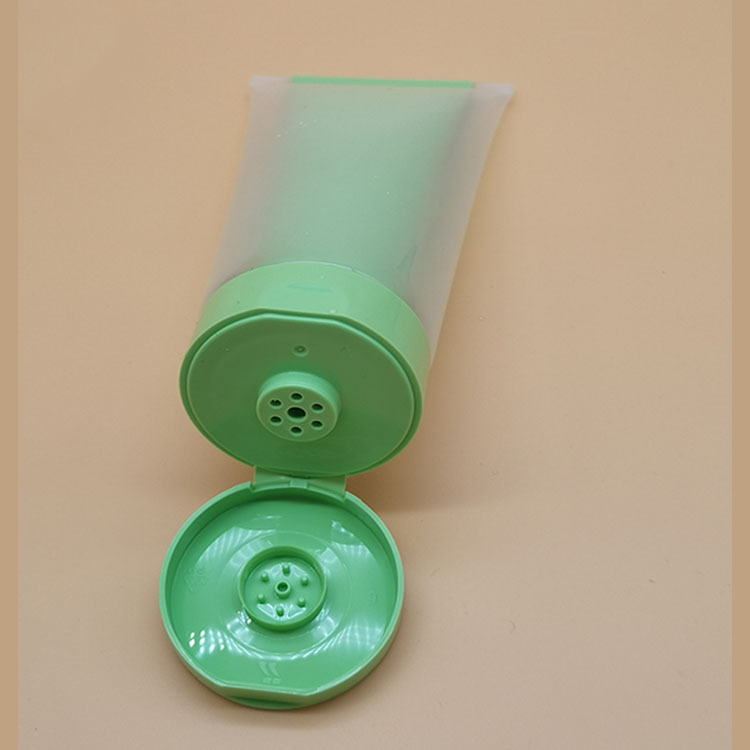 ピンク2 in 1 2層つや消し透明ハンドクリームソフトチューブ