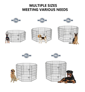 Recinto per Cani da Interno/Esterno Pieghevole in Metallo, Box per Cuccioli, Area Gioco per Animali Domestici, 24 Pollici - Product Image 2