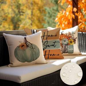 RABUSOFA-Conjunto de 4 fundas de almohada decorativas para patio, decoración de Acción de Gracias, impermeable, para exteriores, 18x18 pulgadas - Product Image 4