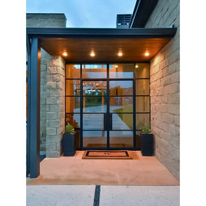 Portes d'entrée <span class=keywords><strong>avant</strong></span> en acier trempé de sécurité de haute qualité Portes en lron forgé <span class=keywords><strong>antirouille</strong></span> pour maisons Porte de jardin - Product Image 5