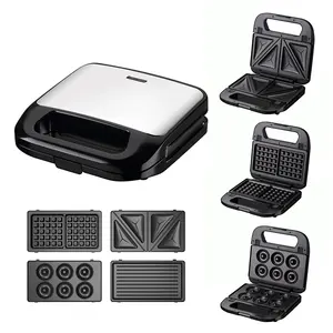 Mini Waffle Maker Detachable Breakfast 7 In 1 Sandwich Maker Toaster 3 In 1 Non Stick Sandwich Maker With Cool Touch Handle