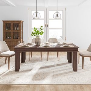 Table à manger rectangulaire en bois moderne SENYU, 70,86 x 35,43 pouces, 8 places, meubles de maison stables - Product Image 2