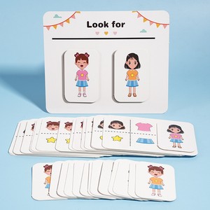 Cartes Cognitives en Gros : Jouet de Puzzle d'Association pour Enfants, Jeu de Cartes de Recherche de Personnages à Habiller, Casse-tête - Product Image 5