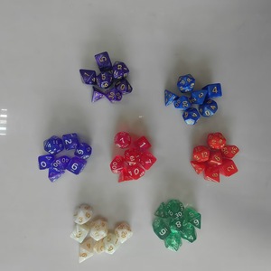Starry Sky Glitter <b>Dice</b> <b>Set</b> Multicolor Multi Sided RPG Game <b>Dice</b> 7 Pieces - Product Image 3