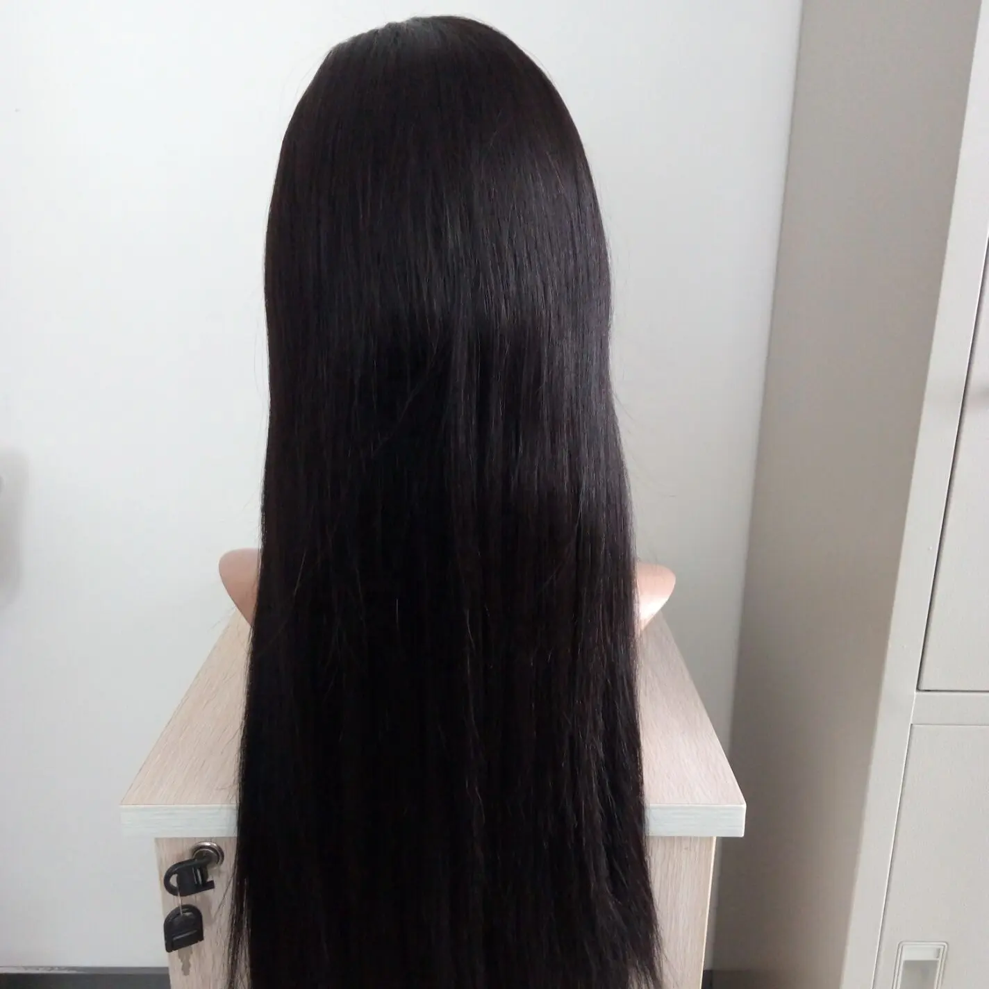 9A virgin cuticle aligned hair wigs silk straight natural black color top grade human hair wigs