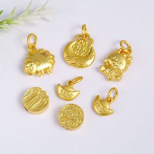 Perles entretoises plaquées or Lisheng Jewelry avec pendentifs God of Wealth pour bracelets et colliers DIY, accessoires de bijouterie - Product Image 1