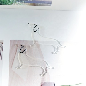 Pendentif porte-clés accessoire capillaire minimaliste mignon en acétate fait main, thème animal, motif Teckel, style <span class=keywords><strong>Havaianas</strong></span>, résistant aux acides - Product Image 4