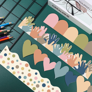 Custom Bulletin Board Borders Sticker Cute Rainbow <strong>Themed</strong> Scalloped Border Stickers for School <strong>Classroom</strong> <strong>Decoration</strong> - Product Image 3