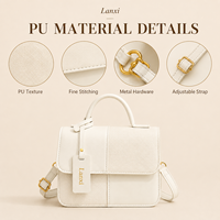 Sac à bandoulière carré portable en PU pour femme 2026 avec pompon, sacs à main de luxe en cuir pour femme