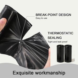 Sacs poubelles Huamaohengchun, 22 pièces, sacs poubelles avec poignées, non parfumés, sacs poubelles noirs pour salle de bain, cuisine, chambre et salon - Product Image 2