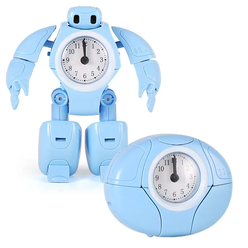 New Design Cartoon Children Sleep Training transforms robot alarm clock