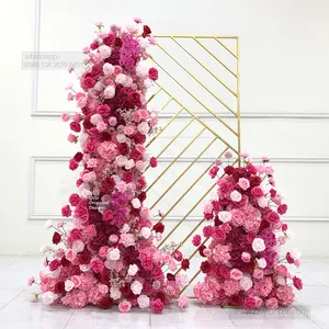 Wedding Decoration White Ivory Floral Arrangement Supplies Artificial Rose Hydrangea Flower Stage Events Arch