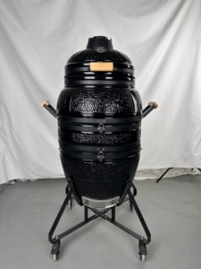 KIMSTONE - Barbecue <span class=keywords><strong>Kamado</strong></span> suspendu en céramique de <span class=keywords><strong>21</strong></span> pouces avec base trépied élargie, Tandoor personnalisable pour cuisine indienne traditionnelle - Product Image 1