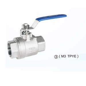 บอลวาล์วสแตนเลส 304/316 แบบเต็มพอร์ต ข้อต่อเกลียว NPT/BSP 2 ชิ้น - Product Image 2