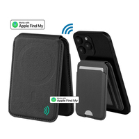 Dompet Magnetik dengan GPS - Tempat Kartu Berpelindung RFID dengan Penyangga Ponsel Terintegrasi, Fungsi Temukan Ponsel Saya