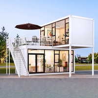 Maison conteneur modulaire détachable à faible coût avec fonction respirante, design moderne pour hôtels, bureaux