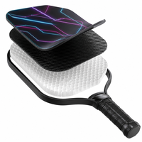 Raquette de pickleball Lingjun style cyberpunk 16 mm en fibre de carbone T700 surface brute Pro, norme USAPA, logo personnalisé, vente en gros
