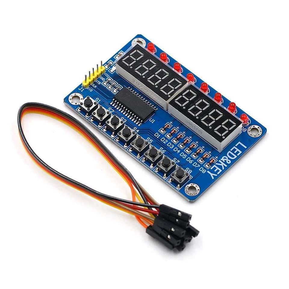 TM1638 LED Display 8-Bit Digital Tube Module AYR 7 Segment 8 Bits 0 ...