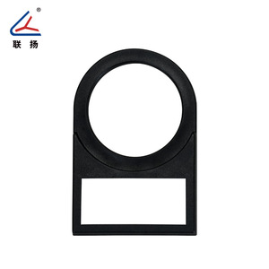 Portaetiquetas Lianyang de 22 mm, negro, con inserción lateral y fijación trasera para uso industrial - Product Image 3