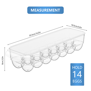 Mới PS Hộp trứng nhà bếp hộp lưu trữ trứng tủ lạnh Crisper di động dã ngoại trứng hộp lưu trữ thực phẩm container Set với bơm - Product Image 2