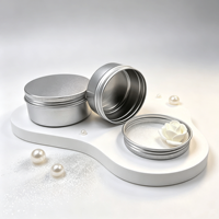 Boîtes en aluminium rondes en gros, vides, pour cosmétiques, bougies, cirage de chaussures, emballages métalliques avec couvercle à vis