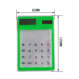 Calculatrice de poche à écran tactile solaire transparent à 8 chiffres en plastique extra fin - Product Image 6