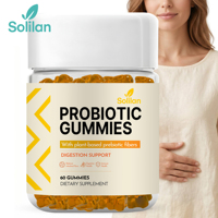 Gommes probiotiques Solilan de haute qualité pour adultes, véganes, naturelles, de qualité alimentaire, complément probiotique pour le soutien digestif et la santé intestinale