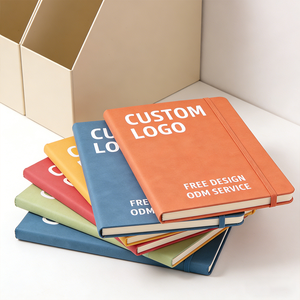 Carnet A5 personnalisé au meilleur prix avec logo, sangle élastique, carnet en PU, agenda imprimé avec logo, bloc-notes, carnet en cuir PU - Product Image 1