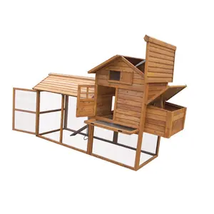 hen house poultry ark automatic egg laying wooden Customizable Backyard Chicken Coop with Nesting Box and Runs opener