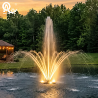 Fontaine d'extérieur personnalisée, résistante aux intempéries, durable, décorative, avec éclairage LED musical et dansant de haute qualité Water Crown