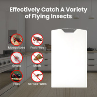 Trampa Adhesiva para Mosquitos, Trampa para Insectos con Luz UV LED, Trampa Silenciosa para Moscas, Mosquitos y Polillas para Interiores, con Almohadillas Adhesivas Reemplazables