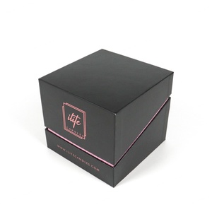 Boîtes rigides personnalisées de luxe en papier Crown Win pour bougies, en matériaux recyclés, écologiques, noires, pour l'expédition, surprise, Graze Attar - Product Image 3