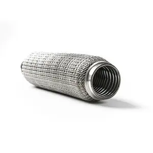 ISO9001 SUS304 Turbo Flexible Exhaust Pipe Steel Wire Braided For Auto Car Exhaust System With Soft Wire Mesh